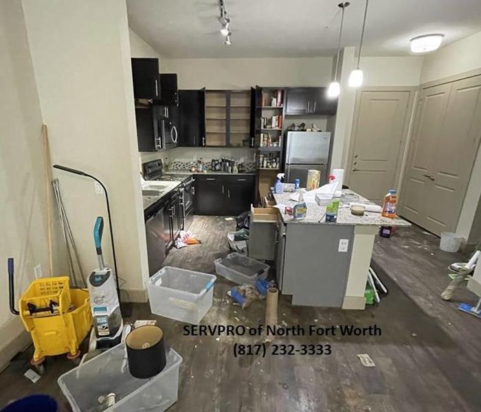 image containing indoor kitchen messy cluttered